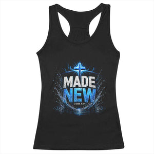 Christian Baptism Racerback Tank Top Made Water Bible Verse Baptized TS10 Black Print Your Wear