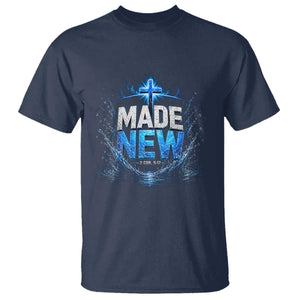 Christian Baptism T Shirt Made Water Bible Verse Baptized TS10 Navy Print Your Wear