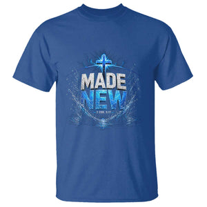 Christian Baptism T Shirt Made Water Bible Verse Baptized TS10 Royal Blue Print Your Wear