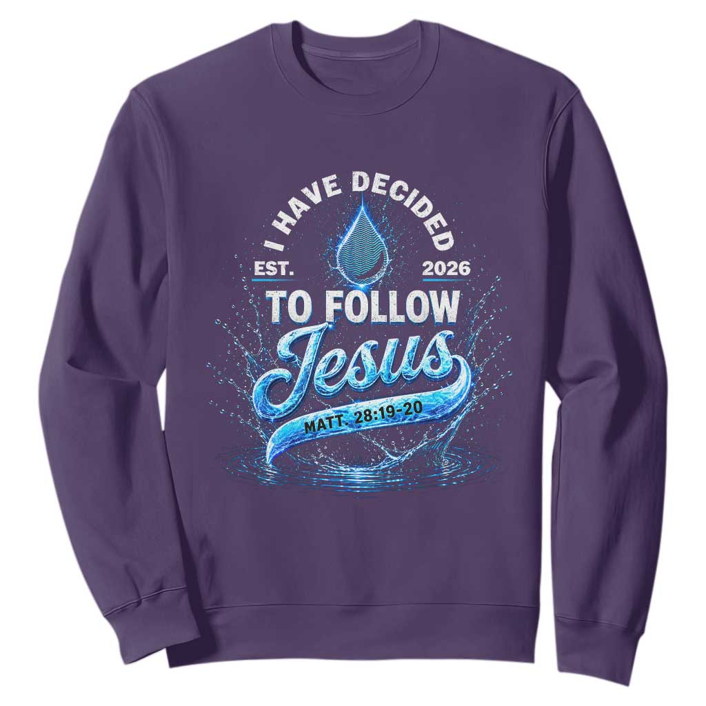 New Baptist Believer Sweatshirt Have Decided To Follow Jesus 2026 TS10 Purple Print Your Wear