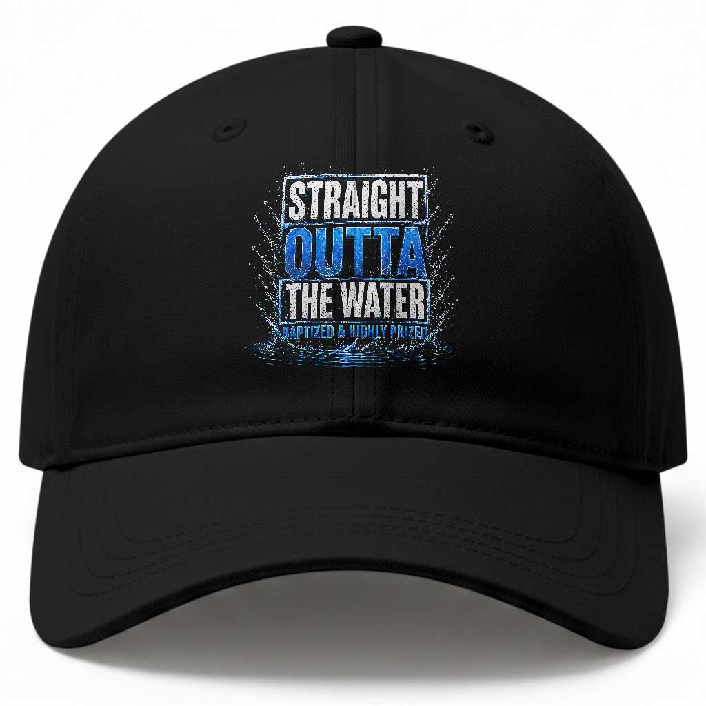 Baptism Baseball Cap Straight Outta Water Christian Baptized TS10 Print Your Wear
