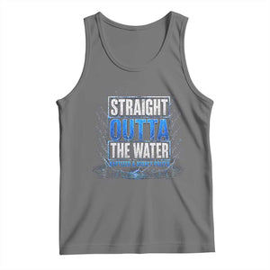 Baptism Tank Top Straight Outta Water Christian Baptized TS10 Black Heather Print Your Wear