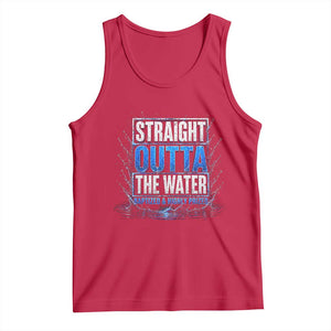 Baptism Tank Top Straight Outta Water Christian Baptized TS10 Red Print Your Wear