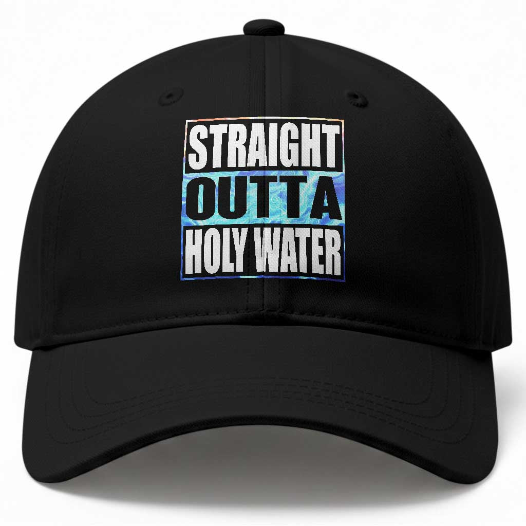 Straight Outta Holy Water Baseball Cap Baptismal Baptism Christening TS10 Print Your Wear