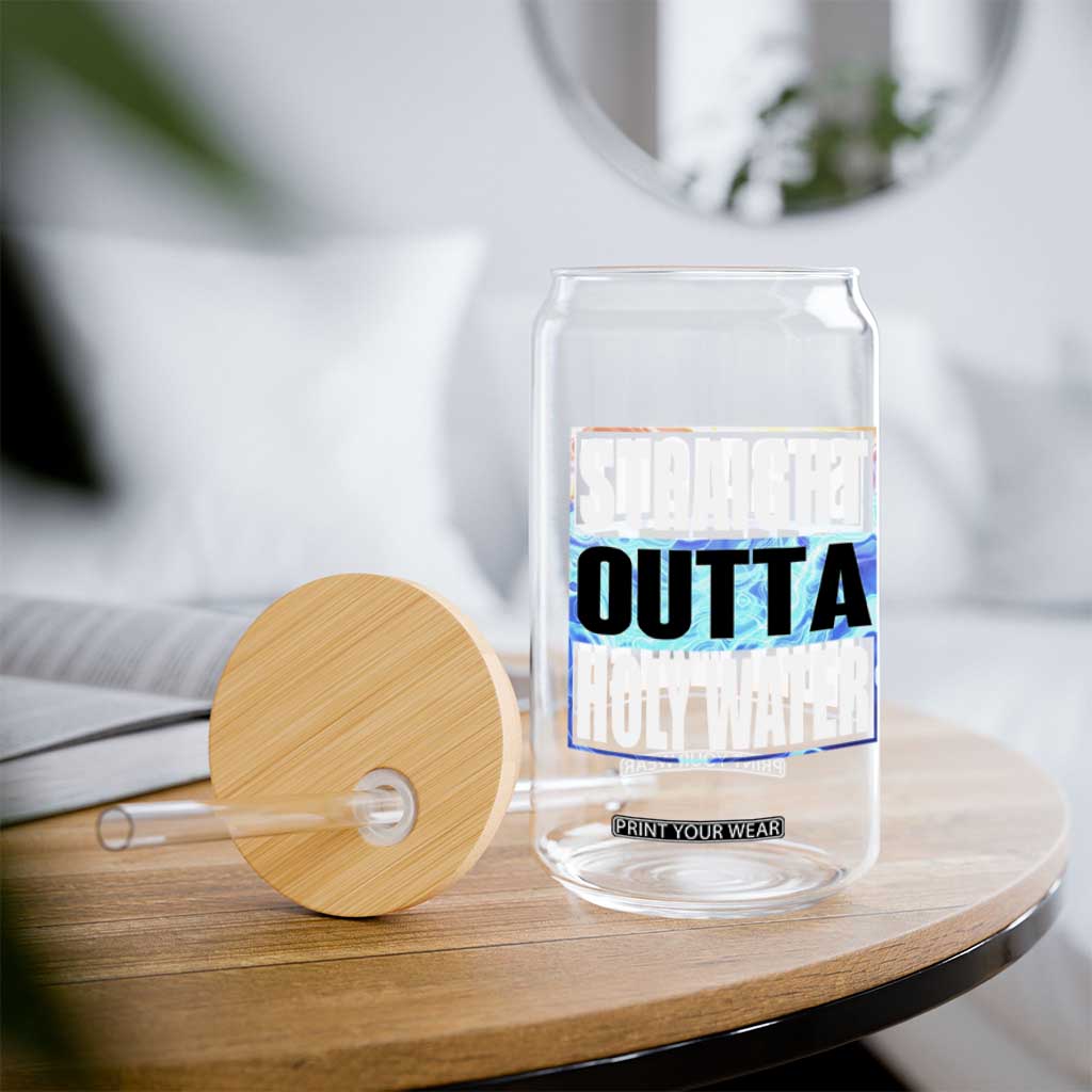 Straight Outta Holy Water Glass Can Baptismal Baptism Christening TS10 Print Your Wear