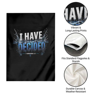 Christian Baptism Garden Flag New Believer Water Immersion Baptized I Have Decided TS10 Print Your Wear