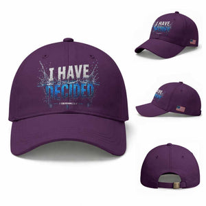 Christian Baptism Baseball Cap New Believer Water Immersion Baptized I Have Decided TS10 Baseball Cap Universal Fit Purple Print Your Wear