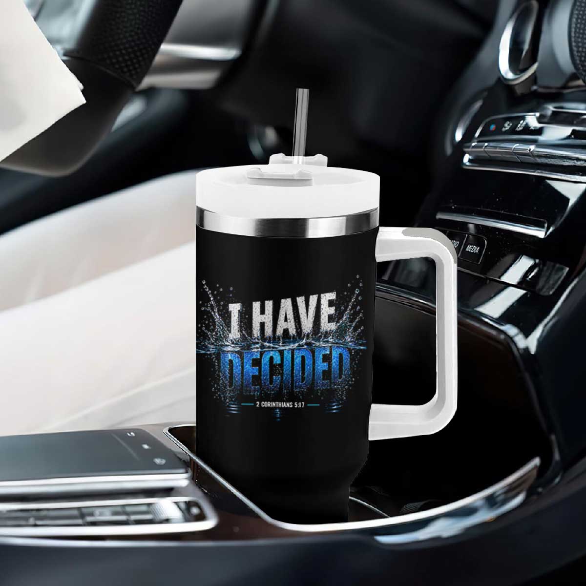 Christian Baptism Tumbler With Handle New Believer Water Immersion Baptized I Have Decided TS10 Print Your Wear