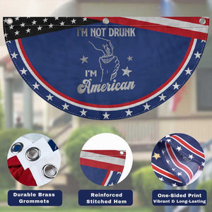Funny 4th of July Drinking Patriotic Fan Flag Not Drunk I am American TS10 Print Your Wear
