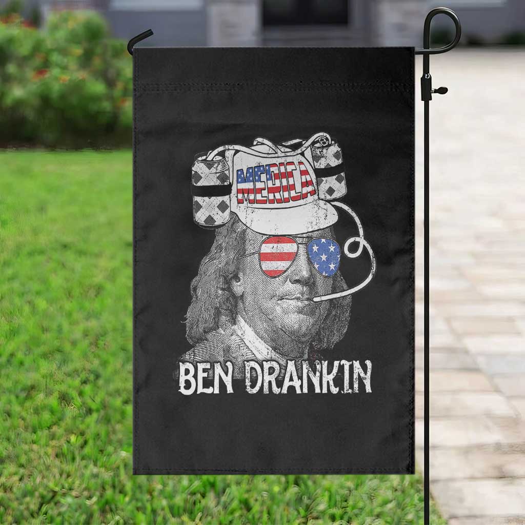 4th of July Ben Drankin Garden Flag Funny Benjamin Franklin USA Flag TS10 Print Your Wear