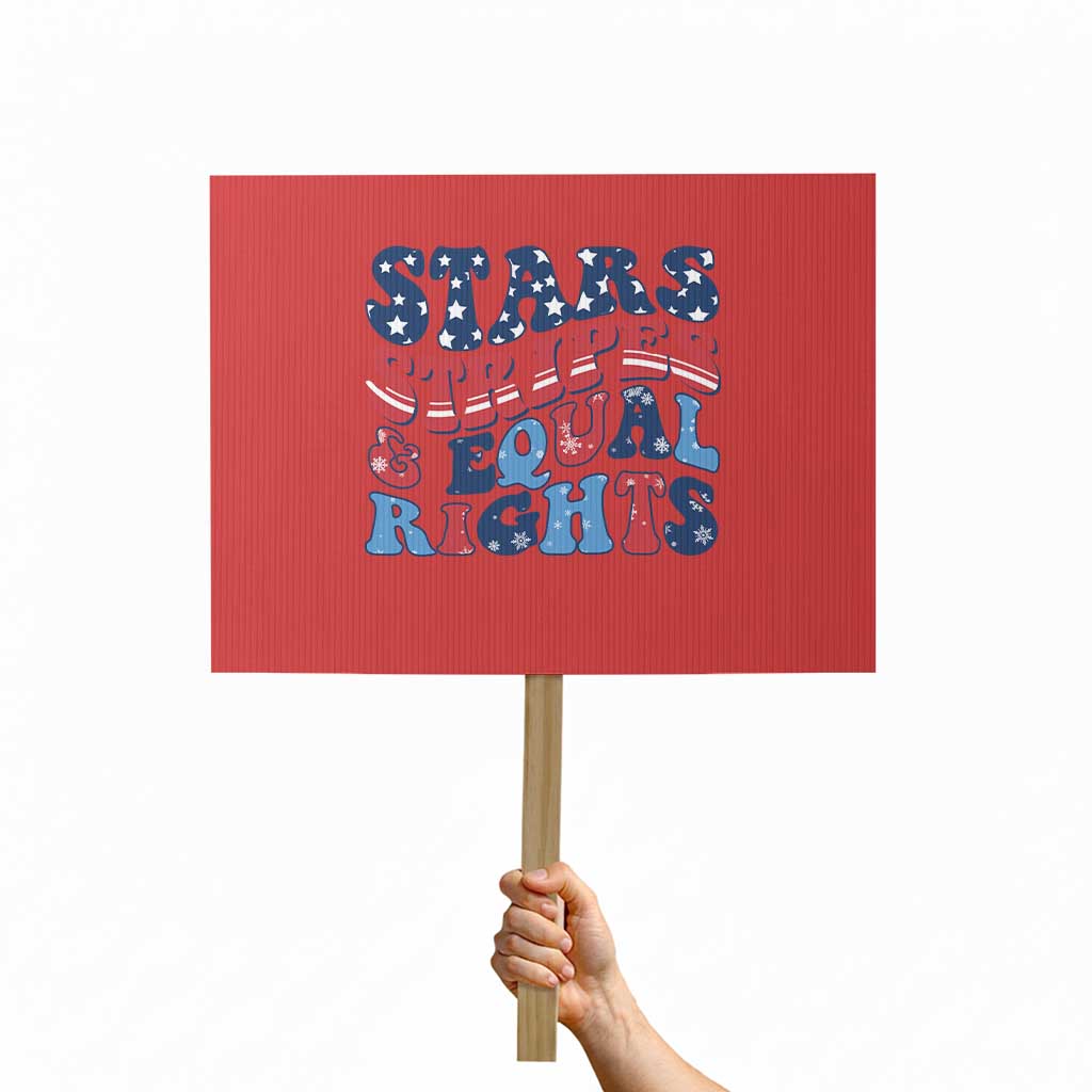 Stars Stripes And Equal Rights Protest Sign Groovy Retro 4th Of July TS10 Horizontal 18
