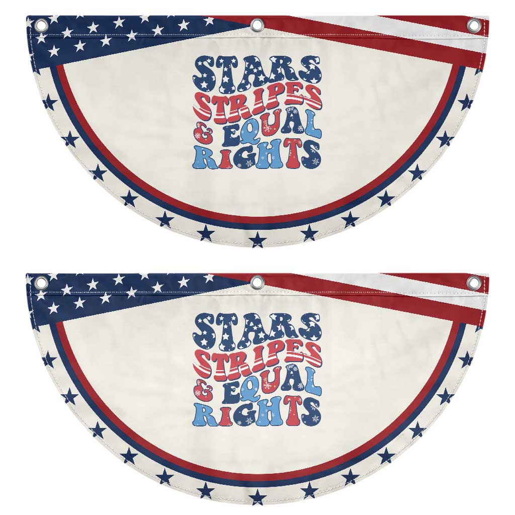 Stars Stripes And Equal Rights Patriotic Fan Flag Groovy Retro 4th Of July TS10 2pcs pack Classic Beige Print Your Wear