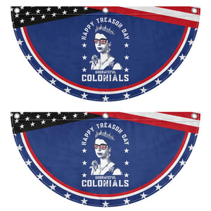 Happy Treason Day Patriotic Fan Flag British Queen Funny July 4th Colonial Meme TS10 2pcs pack Classic Navy Print Your Wear