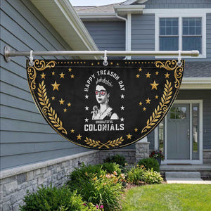 Happy Treason Day Patriotic Fan Flag British Queen Funny July 4th Colonial Meme TS10 2pcs pack Vintage Black Print Your Wear
