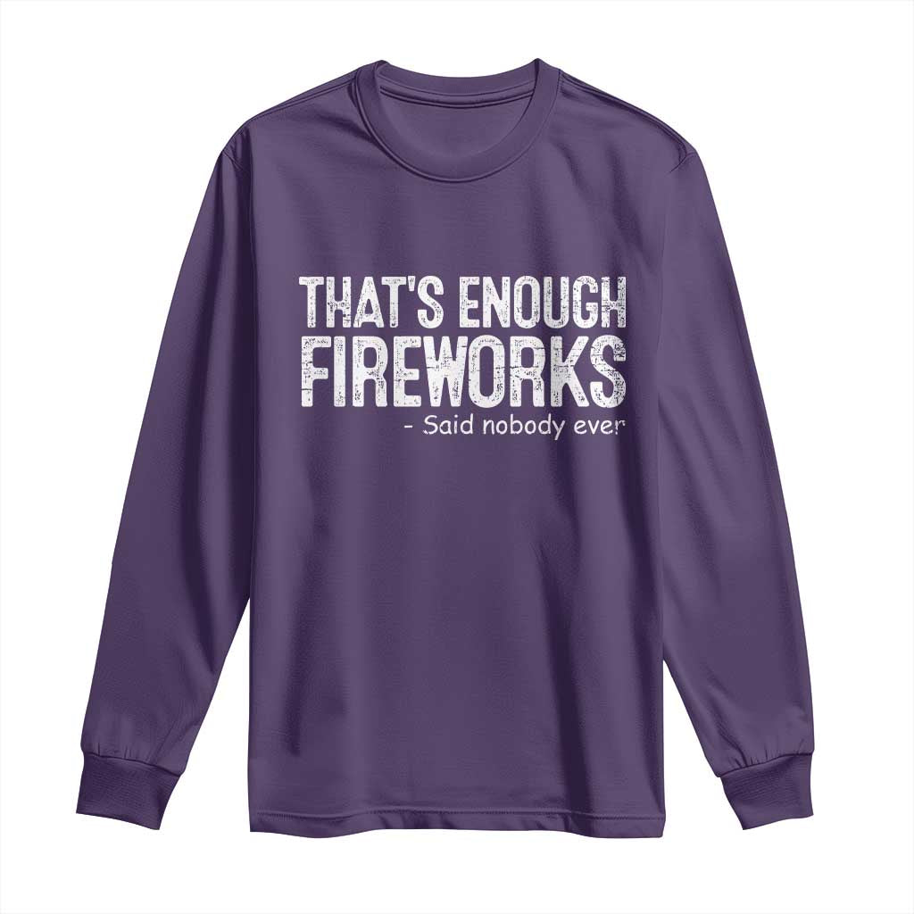 Funny Fireworks Long Sleeve Shirt 4th Of July TS10 Purple Print Your Wear