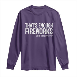 Funny Fireworks Long Sleeve Shirt 4th Of July TS10 Purple Print Your Wear
