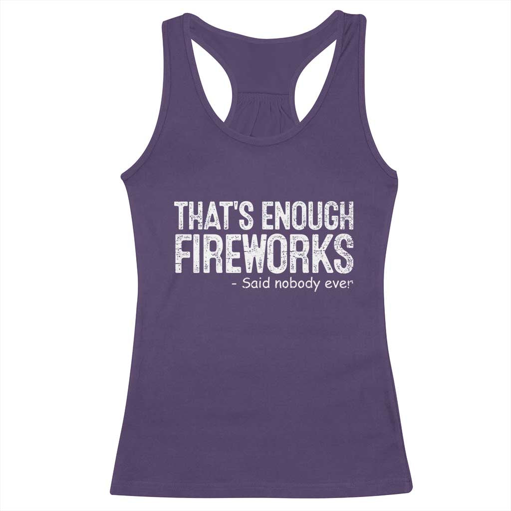 Funny Fireworks Racerback Tank Top 4th Of July TS10 Purple Print Your Wear