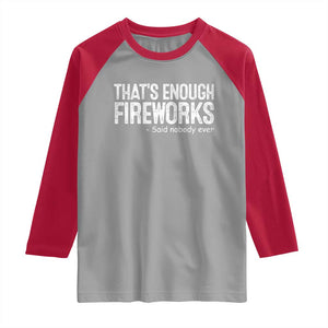 Funny Fireworks Raglan Shirt 4th Of July TS10 Sport Gray Red Print Your Wear
