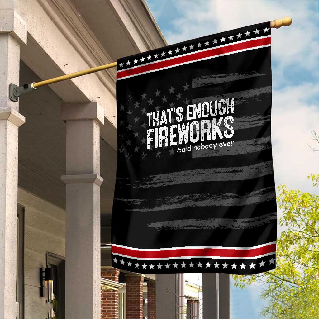 Funny Fireworks Garden Flag 4th Of July TS10 Distressed Black Red Print Your Wear