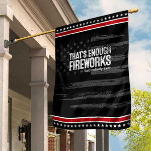 Funny Fireworks Garden Flag 4th Of July TS10 Distressed Black Red Print Your Wear