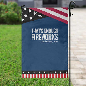 Funny Fireworks Garden Flag 4th Of July TS10 Classic Blue Black Print Your Wear