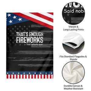 Funny Fireworks Garden Flag 4th Of July TS10 Print Your Wear