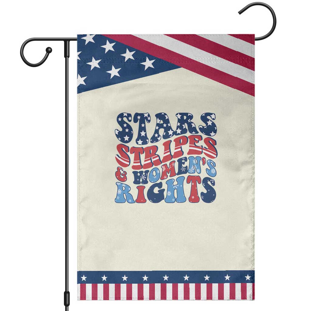 Stars Stripes And Women Rights Garden Flag Groovy Retro 4th Of July TS10 Modern Beige Blue Print Your Wear