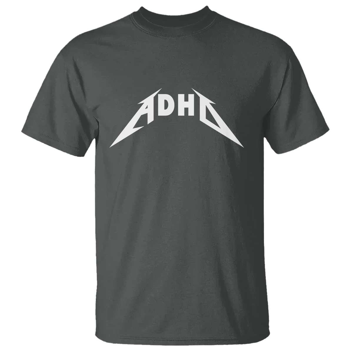ADHD T Shirt Funny Heavy Metal Rock Music Design Meme TS10 Dark Heather Print Your Wear