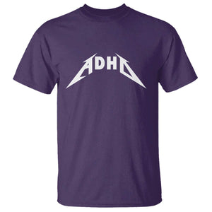 ADHD T Shirt Funny Heavy Metal Rock Music Design Meme TS10 Purple Print Your Wear