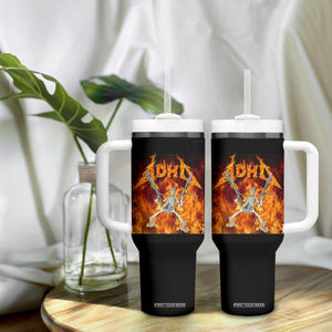 Funny Skeleton ADHD Tumbler With Handle Meme Flames Neurodivergent Gen Z TS10 Print Your Wear