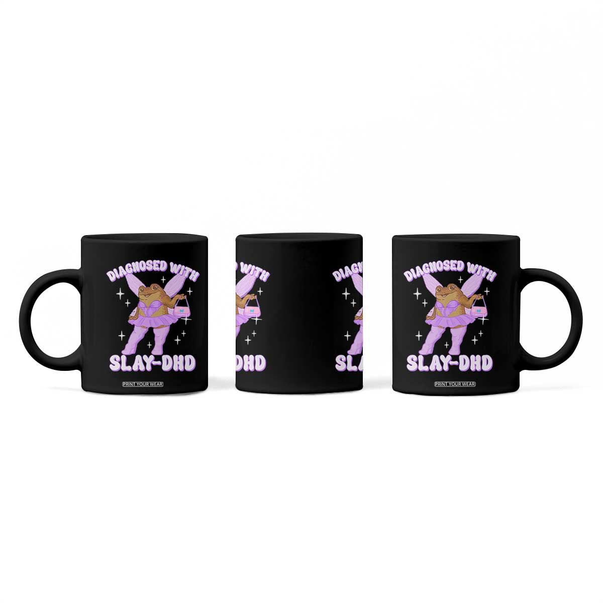 ADHD Meme Coffee Mug Funny Slay DHD Frog Neurodivergent TS10 Print Your Wear