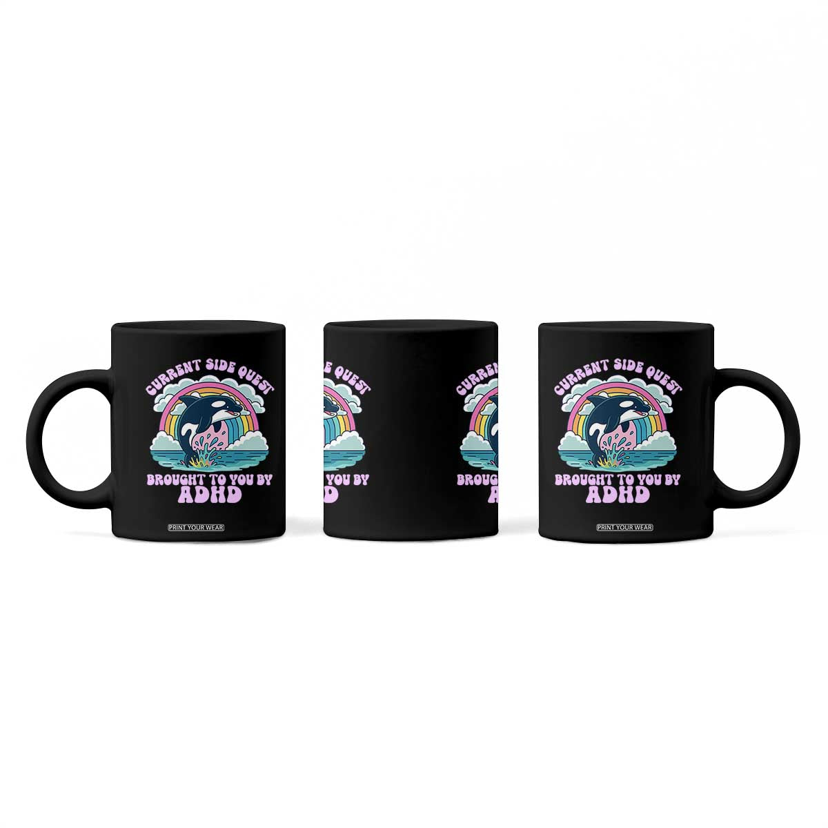 Side Quest ADHD Coffee Mug Funny Neurodivergent Meme TS10 Print Your Wear