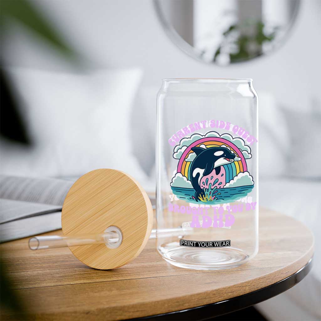 Side Quest ADHD Glass Can Funny Neurodivergent Meme TS10 Print Your Wear