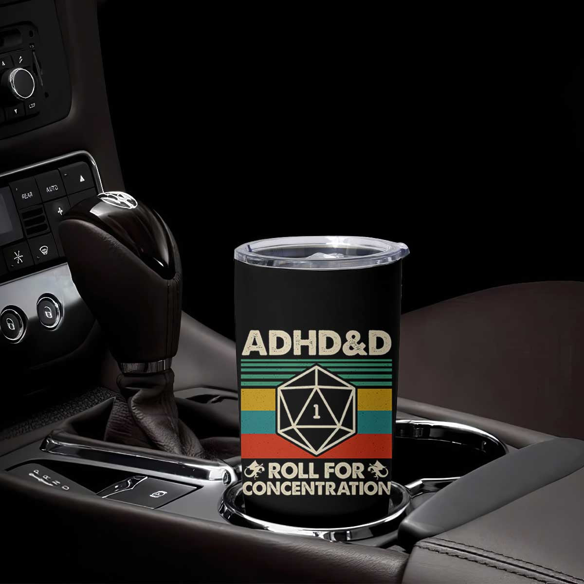 ADHD&D Roll for Concentration Tumbler Cup Retro 90s ADHD Roll For Concentration Funny Gamer TS10 Print Your Wear