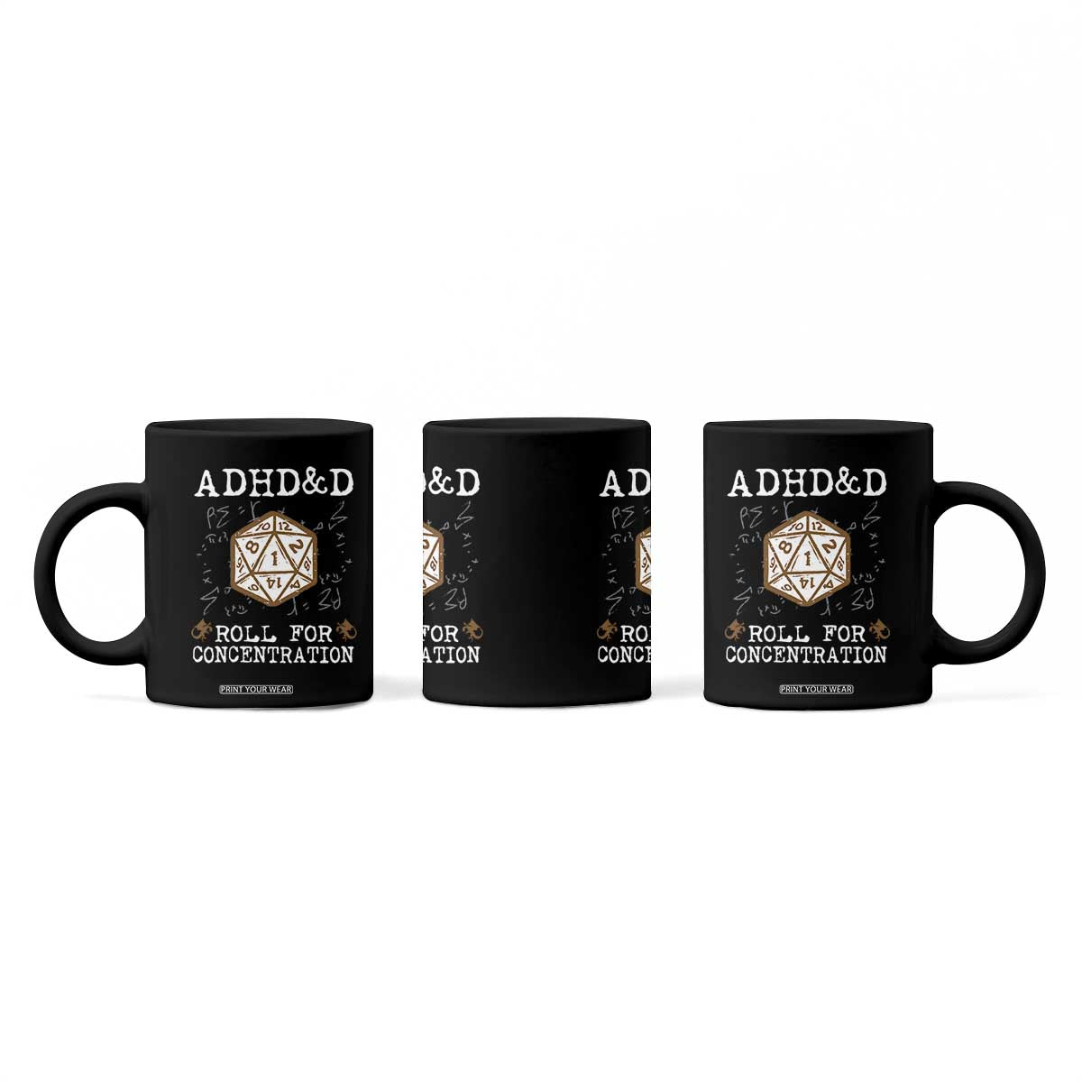 ADHD&D Roll for Concentration Coffee Mug ADHD Roll For Concentration Funny Gamer TS10 Print Your Wear