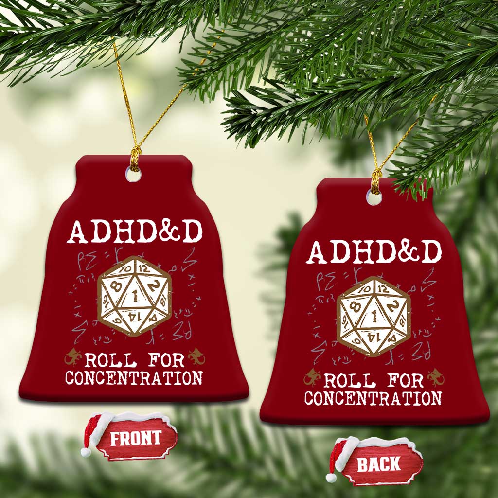 ADHD&D Roll for Concentration Ceramic Ornament ADHD Roll For Concentration Funny Gamer TS10 Print Your Wear