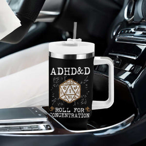 ADHD&D Roll for Concentration Tumbler With Handle ADHD Roll For Concentration Funny Gamer TS10 Print Your Wear