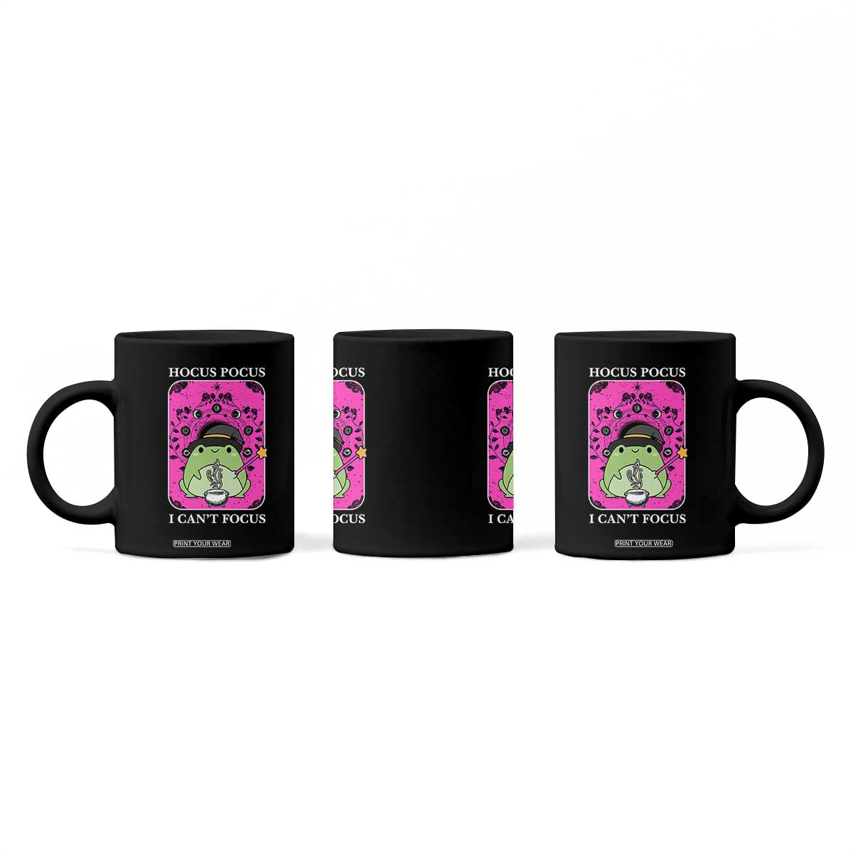 ADHD Meme Coffee Mug Neurodivergent Wizard Frog I Cant Focus TS10 Print Your Wear