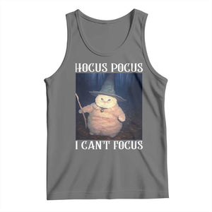 ADHD Cat Meme Tank Top Neurodivergent Wizard Cat I Cant Focus TS10 Black Heather Print Your Wear