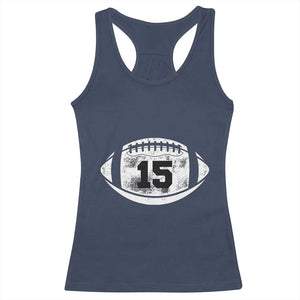 Personalized Football Game Day Racerback Tank Top Custom Number Cute Senior Mom Mama TS10 Navy Print Your Wear