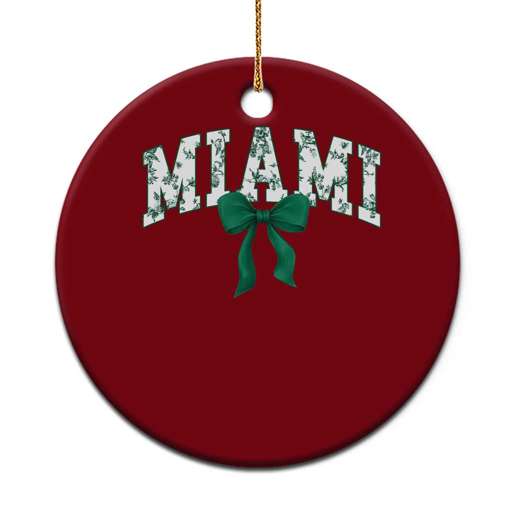 Miami Florida FL Vintage Athletic Sports Ceramic Ornament Florida FL Throwback Design Print Classic
