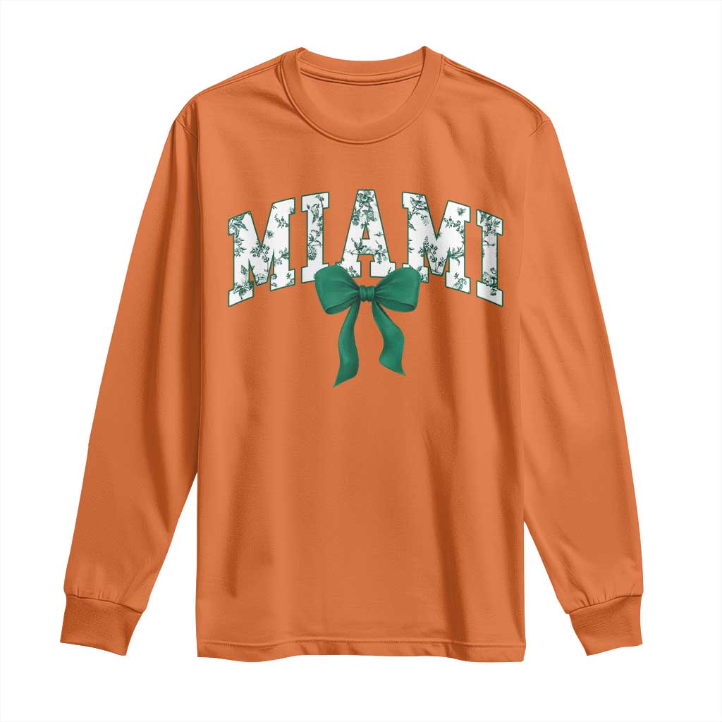 Miami Florida FL Vintage Athletic Sports Long Sleeve Shirt Florida FL Throwback Design Print Classic