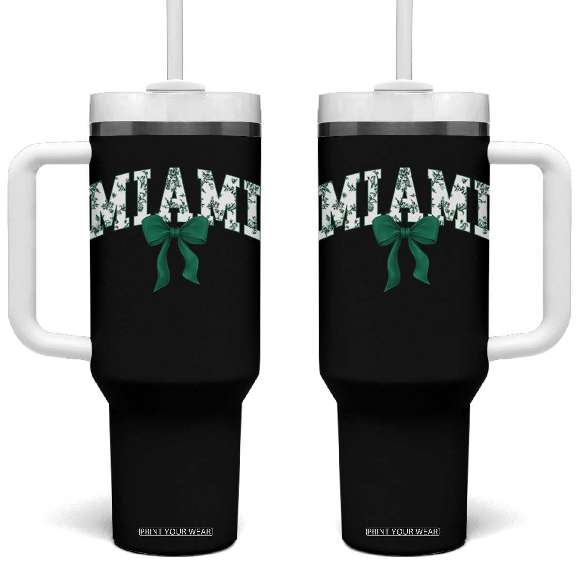 Miami Florida FL Vintage Athletic Sports Tumbler With Handle Florida FL Throwback Design Print Classic
