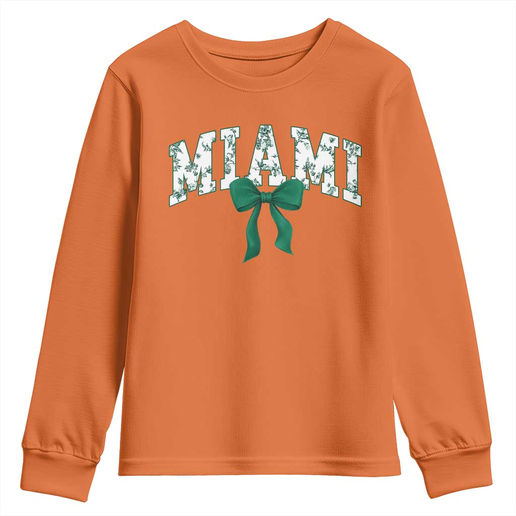 Miami Florida FL Vintage Athletic Sports Youth Sweatshirt Florida FL Throwback Design Print Classic