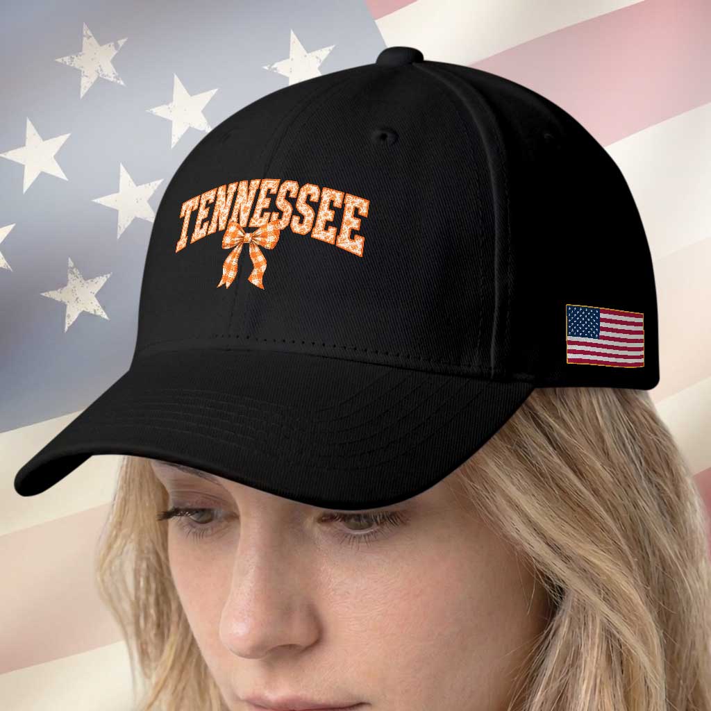 Vintage Tennessee Baseball Cap Retro Classic TN Orange Print Retro