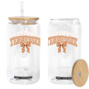 Vintage Tennessee Glass Can Retro Classic TN Orange Print Retro