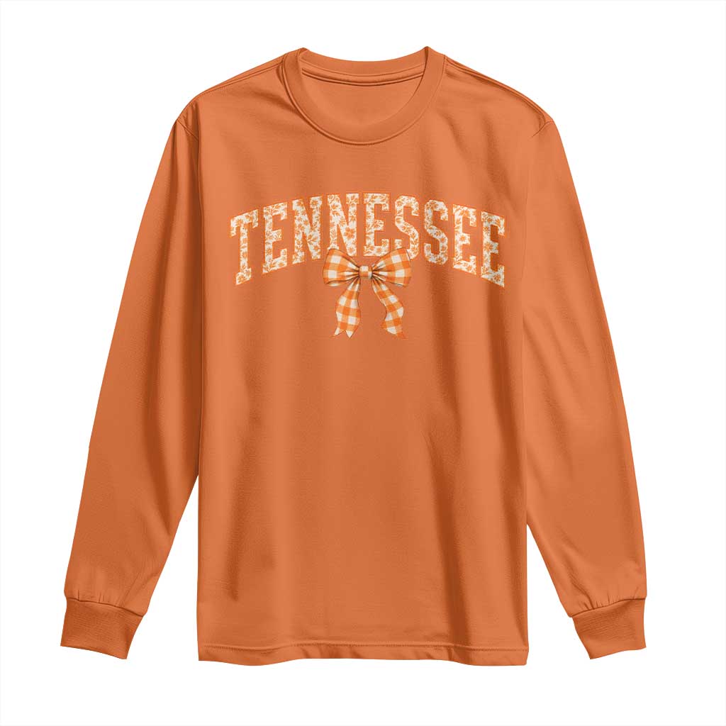 Vintage Tennessee Long Sleeve Shirt Retro Classic TN Orange Print Retro