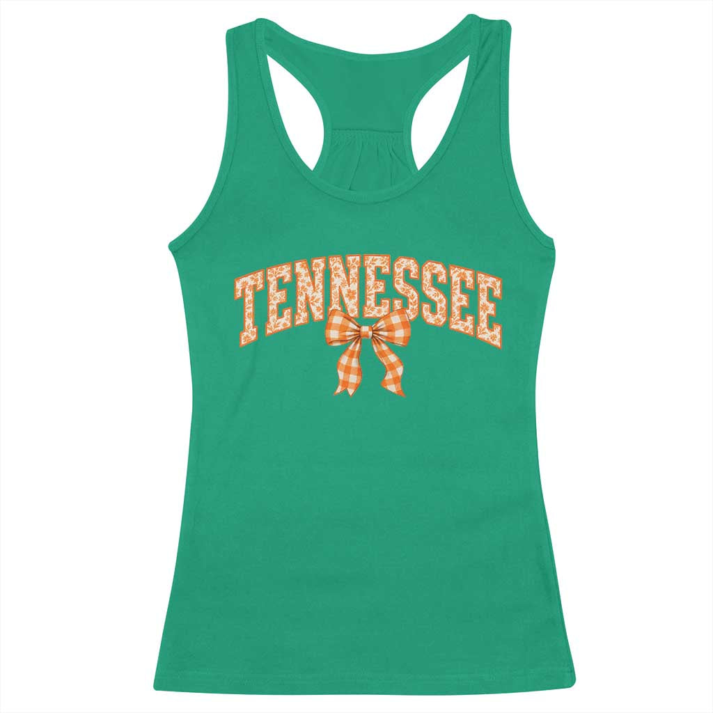 Vintage Tennessee Racerback Tank Top Retro Classic TN Orange Print Retro