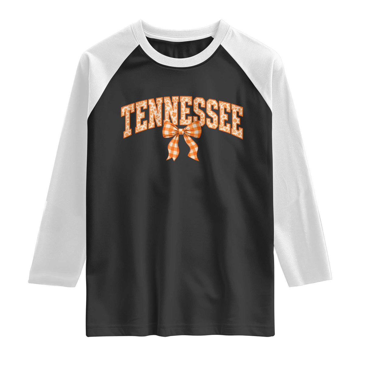 Vintage Tennessee Raglan Shirt Retro Classic TN Orange Print Retro