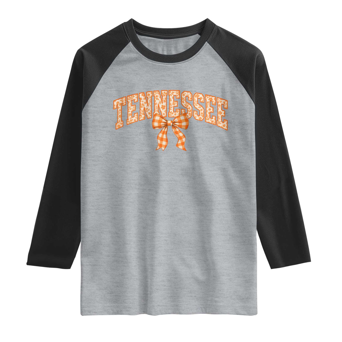 Vintage Tennessee Raglan Shirt Retro Classic TN Orange Print Retro